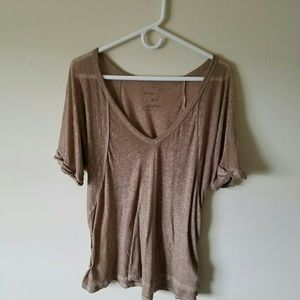 We The Free brown oversized tee